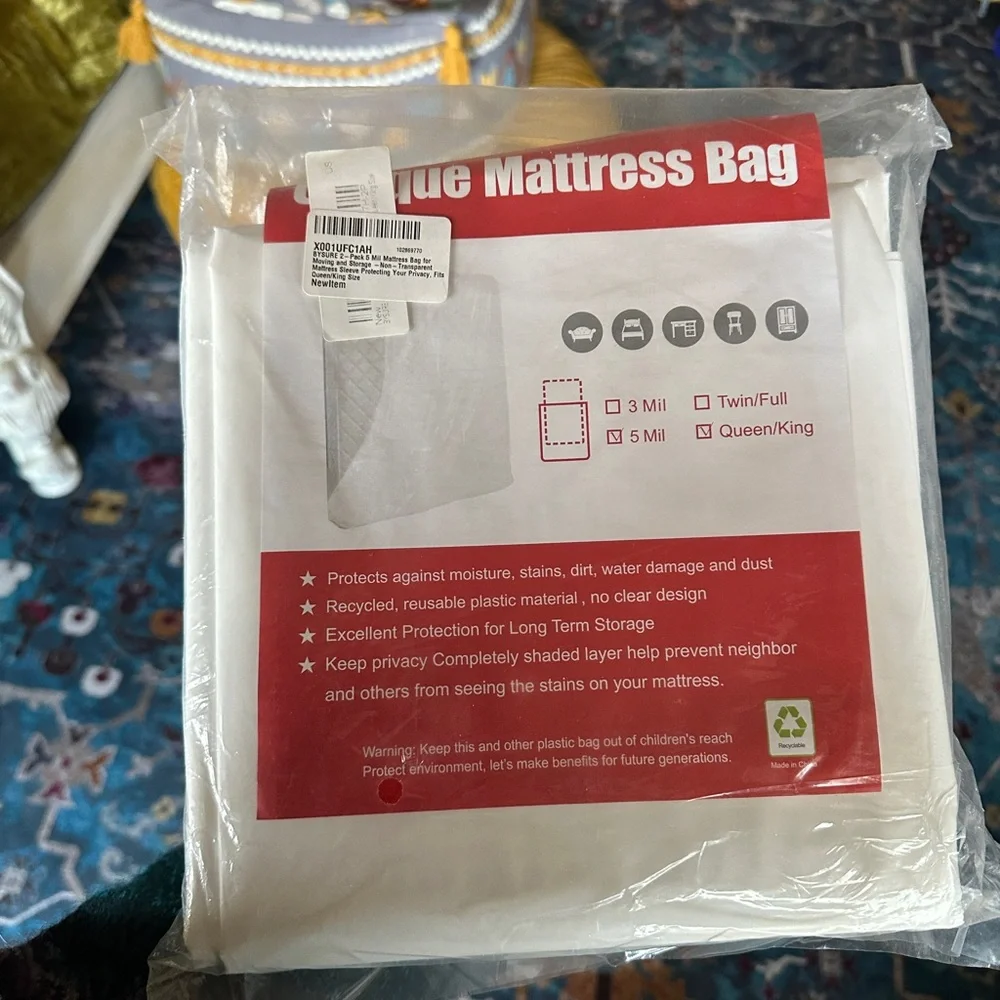 White Mattress Bag
